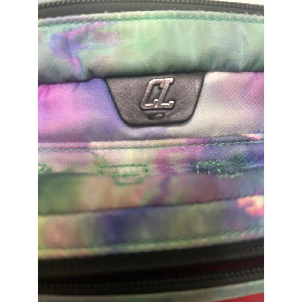 Christian Louboutin‎ Loubilab Tie Dye Nylon Crossbody Belt Bag Red Logo #838